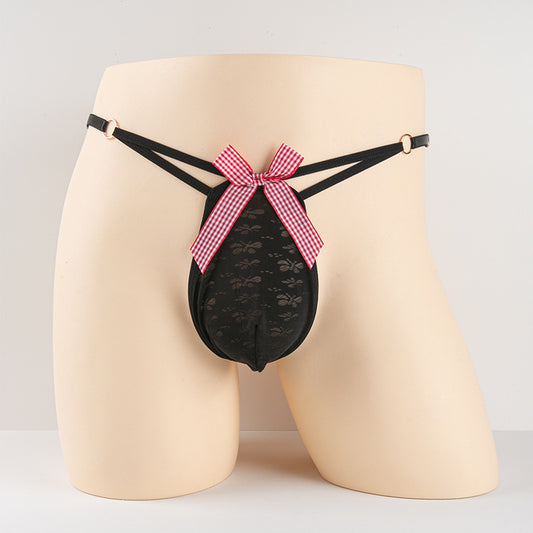 Men's Sexy Bow Ring Thong