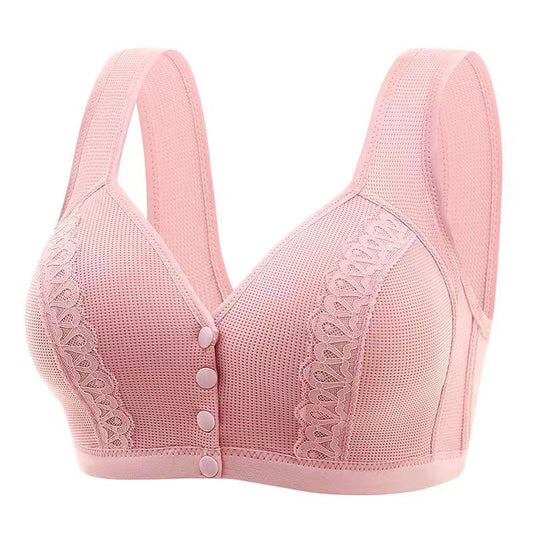 Plus Size Thin Front Button Full Cup Bra