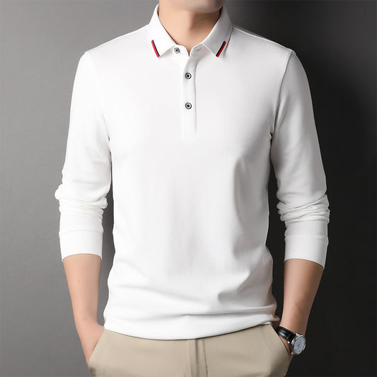 Men's High Quality Solid Color Loose Casual POLO Shirt