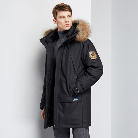 Men's High-end Thickened Cold-proof and Warm Parka Down Jacket