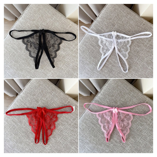 Sexy Lace Crotchless Transparent Thong