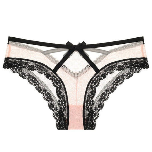 Sexy bow romantic lace panties