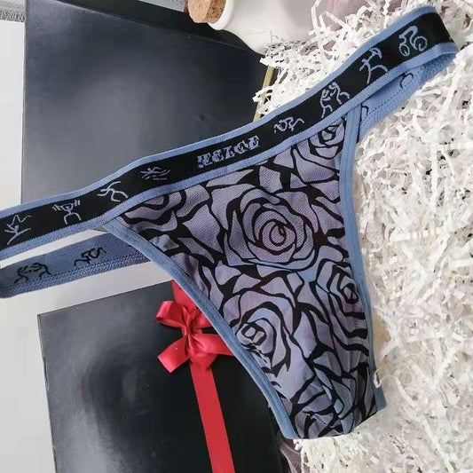 Sexy Hip-Lifting Cotton Printed Thong