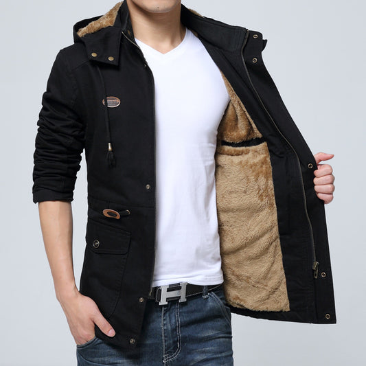 Men's Fleece Business Windbreaker Jacket