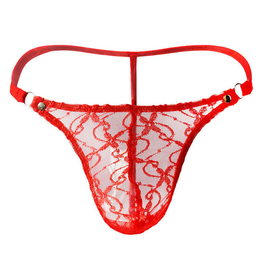 Low-Rise Sexy Lace Thong - Fashion Men's Panties