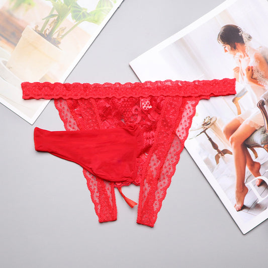 Men's Lace Sheer Thong