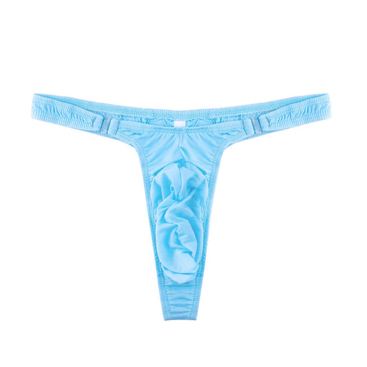 Men's Ice Silk Low Rise Detachable Thong