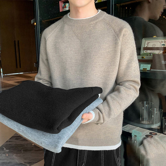 Men's Casual Loose Round Neck Sweater