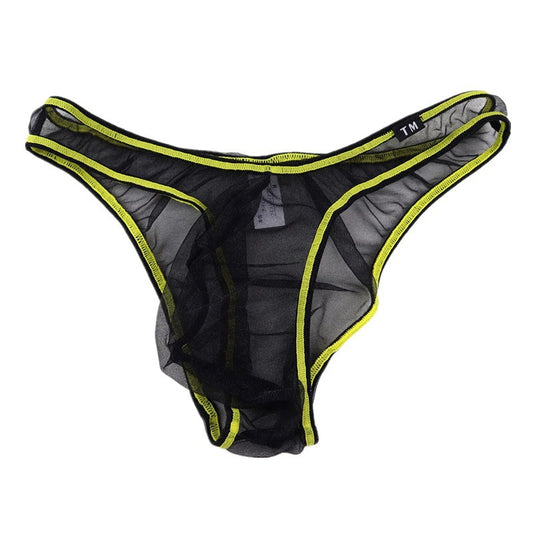 Men's Low-waist Breathable Mesh High-elasticity Sexy Color-block Underwear