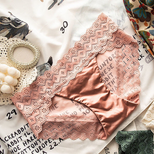 Lace Satin Mesh Panties