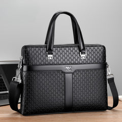 Men's Business Leather Portable Briefcase