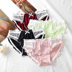 Satin Skin-friendly Breathable Lace Sexy Panties