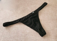 Men's Low Waist Elastic Skin-friendly Sexy Ice Silk Transparent Thong
