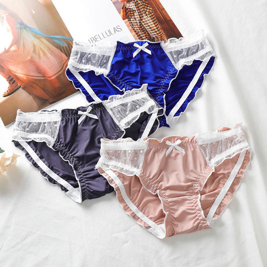 Satin Skin-friendly Breathable Lace Sexy Panties