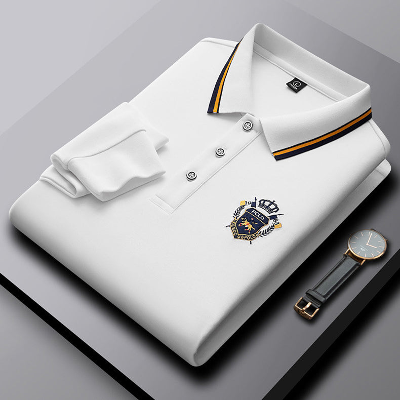 Men's Embroidered Casual Business Fashion Polo Shirt