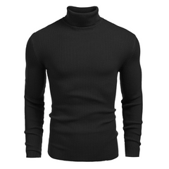 Men's Stylish Striped Turtleneck Sweater