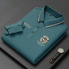 Men's Fashion Lapel Long Sleeve POLO Shirt