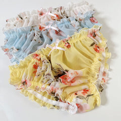Sexy Chiffon Mesh Ruffle Comfortable Breathable Briefs