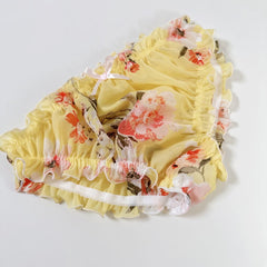 Sexy Chiffon Mesh Ruffle Comfortable Breathable Briefs