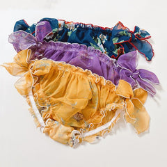 Soft Ruffled Mesh Breathable Briefs