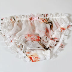 Sexy Chiffon Mesh Ruffle Comfortable Breathable Briefs