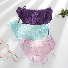 Sexy Lace Jacquard Strap Panties