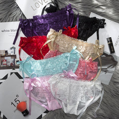 Sexy Lace Jacquard Strap Panties
