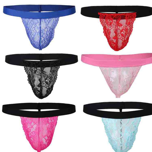 New men's lace transparent underwear