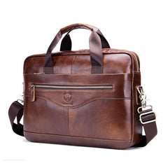Men's Genuine Leather Laptop Business Briefcase