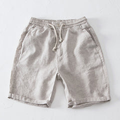 Men's Summer Thin Loose Straight Casual Linen Sports Shorts