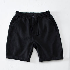 Men's Summer Thin Loose Straight Casual Linen Sports Shorts