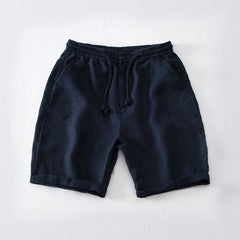 Men's Summer Thin Loose Straight Casual Linen Sports Shorts