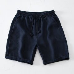Men's Summer Thin Loose Straight Casual Linen Sports Shorts