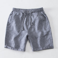 Men's Summer Thin Loose Straight Casual Linen Sports Shorts