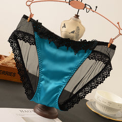Ultra-thin Mesh, Highly Elastic, Breathable, Sexy, Comfortable, Low-waisted Lace Briefs
