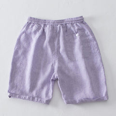 Men's Summer Thin Loose Straight Casual Linen Sports Shorts