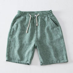 Men's Summer Thin Loose Straight Casual Linen Sports Shorts