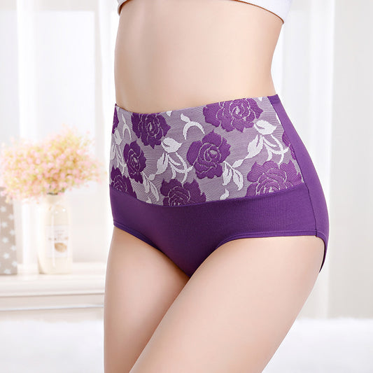 Women's Pure Cotton High Waist Plus Size Panties