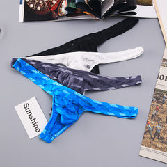 Men's Ultra-thin Mesh Transparent Breathable Sexy Striped Thongs