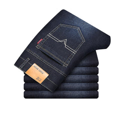 New high elastic slim fit casual jeans