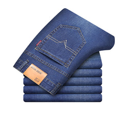 New high elastic slim fit casual jeans
