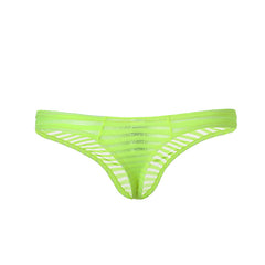 Men's Sexy Striped Breathable Mesh Low Waist Thong