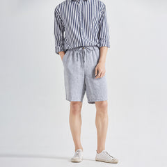Men's Summer Thin Loose Straight Casual Linen Sports Shorts