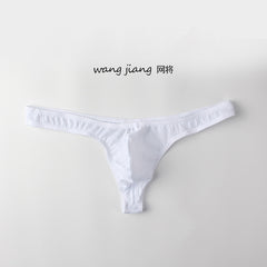 Men's Low Rise Sexy Nylon Ice Silk Mesh Breathable Thong