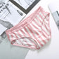 New Milk Silk Striped Sexy Low Waist Briefs