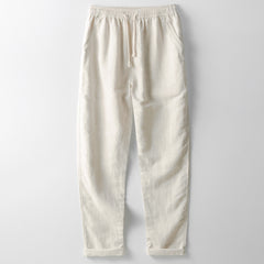 Men's Loose Straight Linen Casual Trousers