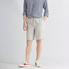 Men's Summer Thin Loose Straight Casual Linen Sports Shorts