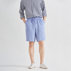 Men's Summer Thin Loose Straight Casual Linen Sports Shorts