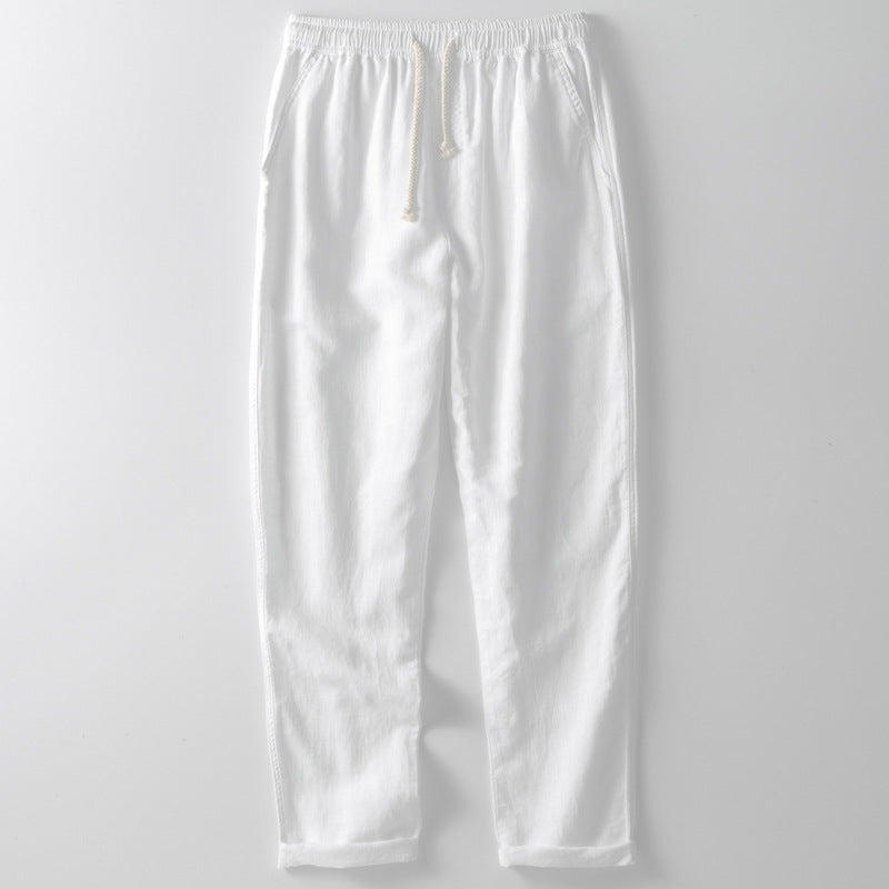 Men's Loose Straight Linen Casual Trousers
