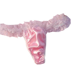 Low Rise Sexy Lace Satin Thong